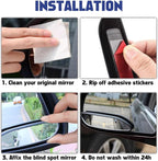 x Blind Spot Mirror, 5'' Framed Rhombus HD Glass Convex Adjustable Wide Angle Rear View Mirror,Universal For Car SUVs Truck Motorcycle (2pcs)