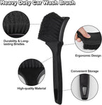 9Pcs Car Wheel & Tire Brush Kit, Wheel Cleaner Brush, Soft-bristled Rim Brush, Tire Shine Applicator Pad, Car Wash Mitt, Towel, Car Detailing Cleaning Wash Brush Supplies Kit