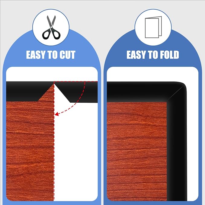 Rubber Edge Trim, Self-Adhesive House Door Edge Guard, Flexible U Shaped Edge Banding, Peel and Stick 1-3/4"(45mm) Wide Size U Shaped Protector, Baby Proof Guards for Plywood, Furniture, 20Ft