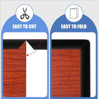 Rubber Edge Trim, Self-Adhesive Cabinet Door Edge Guard, Flexible U Shaped Edge Banding, Peel and Stick 1"(25mm) Wide Size U Shaped Protector, Baby Proof Guards for Plywood, Furniture, 20Ft
