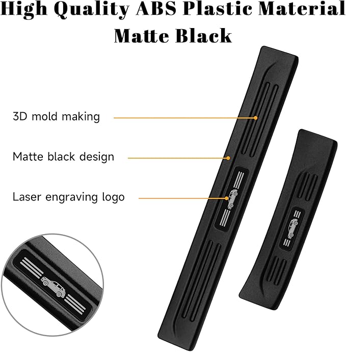 4PCS Car Door Edge Guards Door Sill Protector for Honda 2023-2025 2026 HRV HR-V Accessories ABS Plastic Material Matte Black Car Door Threshold Protection