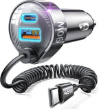 90W for iPhone 17 16 15 Pro Max Car Charger USB C Fast Charge,Super Fast for iPhone 17 16 Car Charger USB C Adapter for iPhone 17e 16 15 Pro Max Plus Air,Samsung Galaxy S26 Ultra, Android