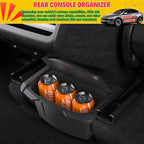 Rear Center Console Organizer for 2026 Model Y Juniper Accessories | Storage Box with Lids Fits Perfectly Under the Air Outlet in the Middle of the Rear Row, Back Seat Trash Can, Durable TPE