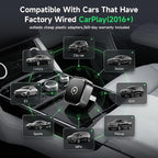 Wireless CarPlay Adapter for iPhone, Auto Connect Smartphone to Car, Plug & Play Dongle for Daily Commuters, 2026 Upgrade Converts Wired to Wireless, No Delay for Navigation & Music