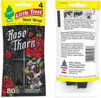 Car Air Freshener | Vent Wrap Provides Long Lasting Scent, Invisibly Fresh | 16 Air Fresheners | Rose Thorn