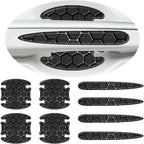 3D Texture Car Door Handle Protector ，Anti-Scratch Waterproof Paint Protection Film, Car Door Bowl Guard Sticker，Universal Vehicle Exterior Decoration Accessories (Black)