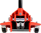 3 Ton Low Profile Trolley Floor Jack, Professional Steel Racing Floor Jack with Dual Pistons Quick Lift Pump,Red Heavy Duty Hydraulic Floor Jack Lifting Range 3.3"-19.7", 3 Ton (6,600 lb) Capacity