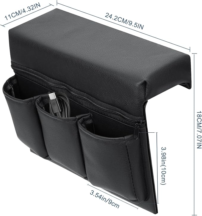 Car Door Side Storage Pockets Organizer Leather Car Window Armrest Storage Box - Universal SUV Truck Vehicle Arm Elbow Rest Pad Bag Accessories