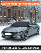 Car Snow Cover Compatible for Hyundai Elantra | Windshield Cover for Ice and Snow with S-Hook Straps | Heavy-Duty 600D Oxford Winter Car Cover, Waterproof & Anti-Slip