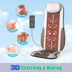 Shiatsu Back Massager with Heat, Massager Chair Pad for Pain Relief Deep Tissue with Smart Timer, Kneading Seat Cushion Vibration for Office, Home, and Travel Use