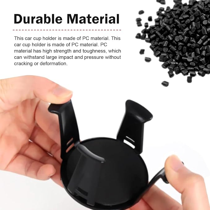 2PCS Car Cup Holder Insert, Auto Cup Holder Expander with Adaptive Clamping Arm, Self-Adhesive Adjustable Vehicle Cup Holders, Universal Expanding Drink Holders Adapter for Sedan, Truck, SUV