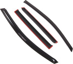 Outside Mount Window Vent Visors Rain Guards Compatible with Nissan Armada 2004-2016 | Side Window Wind Deflectors Rain Shields | Smoke Tinted, 4 Pcs Set, DGWV-336
