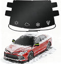 2026 Upgrade Car Windshield Cover for Ice and Snow, Windshield Snow Cover for Winter Snow & Frost – 600D Heavy-Duty Magnetic Anti-Hail Protector, Fits Sedans & Small to Mid-Size SUVs, Medium