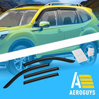 Extra Durable Window Deflectors Tape-On Window Visors Rain Guards Fit for Subaru Forester 2019-2024, Sun Visors, Wind Vent for Shades, Exterior Car Accessories - 4pcs. AG0773