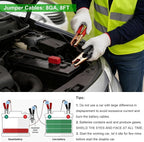 Car Emergency Kit – Roadside Safety Kit with Jumper Cables, LED Headlamp, First Aid, EVA Bag, Poncho, Safety Vest & More – Ideal for Cars, SUVs, Teen Drivers & Families