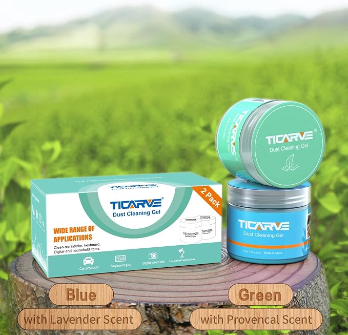 2Pack Cleaning Gel for Car Putty Car Slime Cleaning Car Detail Putty Tools Car Interior Cleaner Automotive Car Cleaning Kits Keyboard Cleaner Blue Green (320g/11.2oz)