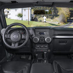 Car Steering Wheel Cover Large Size for F150 F250 F350 Ram 4Runner Tacoma Tundra Range Rover with 15 1/2 inches-16 inches Outer Diameter, Black Microfiber Leather