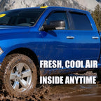Window Visors Rain Guards for 2009-2024 Dodge Ram 1500 (19-24 Classic Body) | 10-25 Ram 2500/3500, Crew Cab Only, Window Deflectors, Vent Visor, Sun Shades, Window Shields, Truck Accessories, Dark Smoke