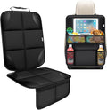 Kick Mats Back Seat Protector, Waterproof Oxford Seat Back Protector, Car Seat Back Protector for Kids, Back of Seat Protector for Kids Feet Car Seat (Black D -1 Set)