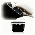 Car Trash Can with Lid - Leakproof Mini Garbage Bin for Door or Seatback,Premium ABS Auto Organizer,Space-Saving Car Garbage Can for Commuters,Families and Pet Owners,Fit for SUV,Sedan,Truck (Black)