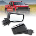 Right Passenger Side Mirror Compatible with 2019-2025 chevy Silverado 1500 Power Glass Manual Folding With Temperature Sensor Non-heated Without turn signal Replace#GM1321582(5Pins)