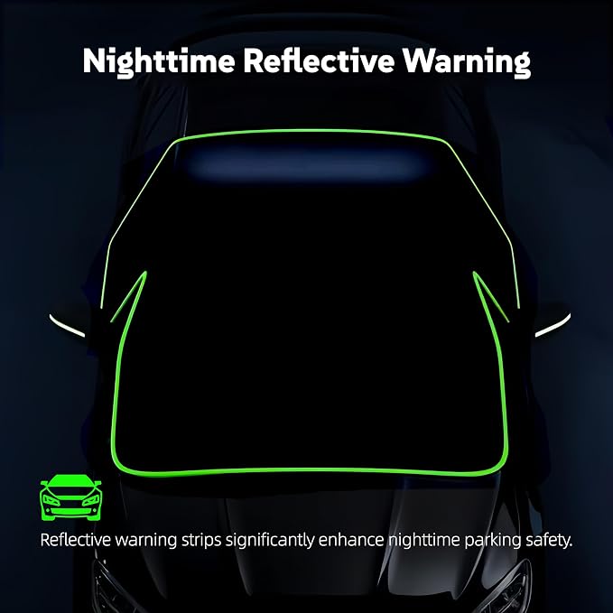 Windshield Snow Cover - Car Windshield Cover for Ice and Snow,Automotive Magnetic Windshield Frost Cover with Side Window and Mirror Protector for Winter Use