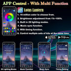 Interior Car LED Strip Lights, RGB 6 in 1 Ambient Lighting Kits with 315 inches Fiber Optic, 16 Million Colors APP Wireless Control Car Neon Lights, with Music Sync Function