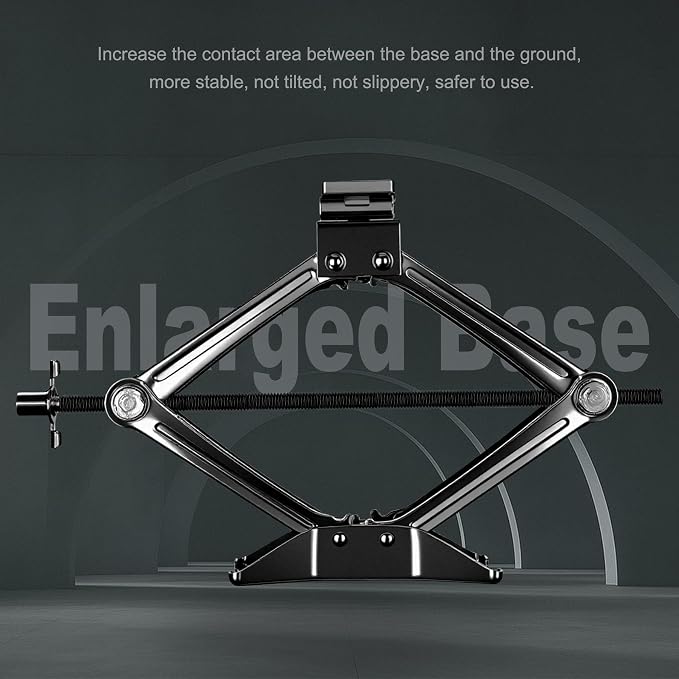 Scissor Jack, 2.5T(5512 Lbs), High-Strength Car Jack & Stand Kit with Rubber Pad, Tire Changing Kit with Ratchet Handle&Lug Wrench, Universal Vehicle Emergency Set for Various Models Black