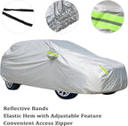 16-Layer Waterproof All-Weather SUV Car Cover Heavy Duty Full Exterior Protection Universally Fit fit Ford Explorer Toyota Highlander Kia Telluride Palisade Pilot Dodge Durango GMC Acadia etc