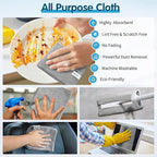 Grey Microfiber Cleaning Cloth -Pack of 24, Highly Absorbent Cleaning Rags, 16"X12" All Purpose Cleaning Towels for Housekeeping, Kitchen, Car, Lint Free and Reusable Microfiber Towels