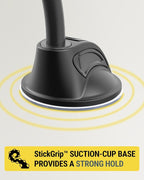 MXWDL Magnetic Cell Phone Car Mount, Suction Cup Phone Holder for Car Dashboard/Windshield with Extra Strong Magnet and Thick Metal Plate Compatible with iPhone, Samsung, and All Devices