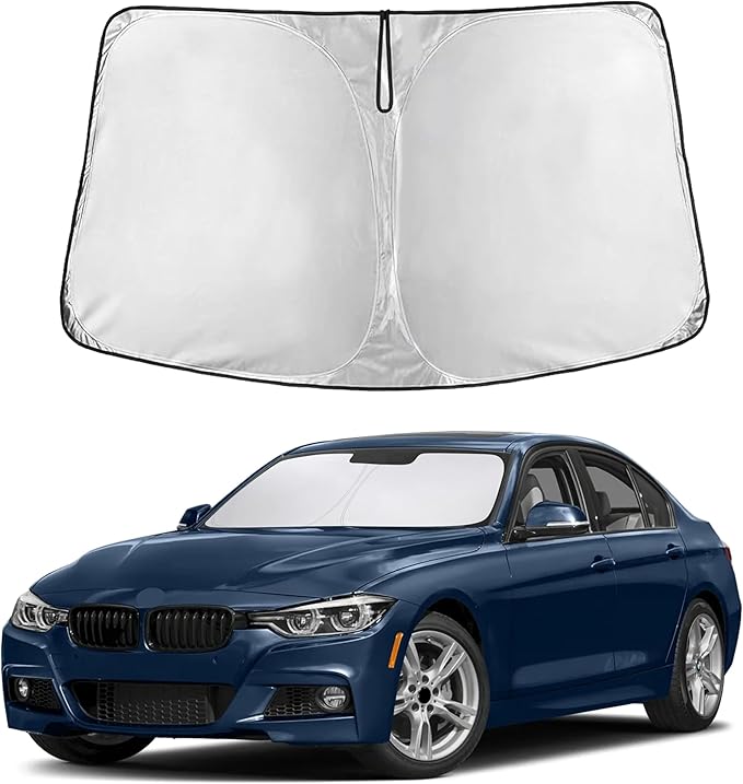 Windshield Sunshade Compatible for BMW 3 Series F30/F31/F80/M3 2013-2016 2017 2018, Sun Visor for Front Windshield & Window Sun Shade Cover, UV Heat Blocker & Protector, Car Accessories