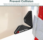 2PCS Car Door Corner Guards, Carbon Fiber Car Door Edge Protector, Anti-Collision Anti-Scratch Soft Plastic Doors Corner Protective Cover, Universal for Most Vehicle, Car, Truck (Black-Sport)