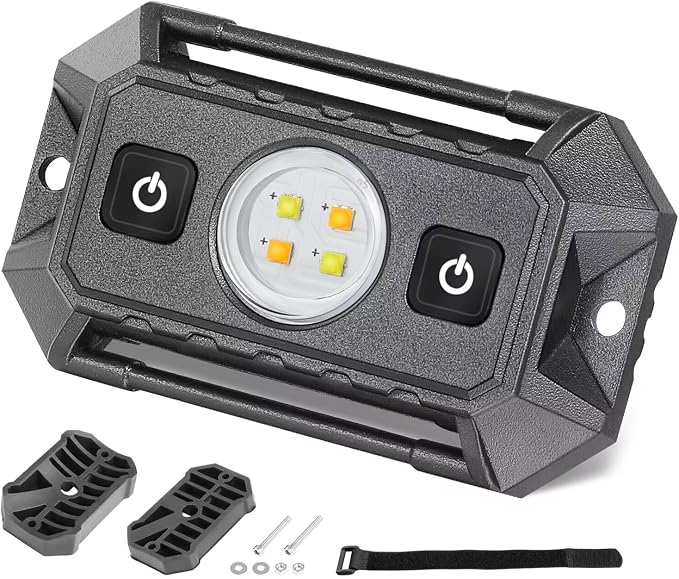 UTV Dome Light 12V Wired, Interior Dome Light with Switch Waterproof Universal LED Roll Bar Mount Roll Cage Lights Cab Map Lights for UTV Polaris RZR Ranger SXS - White/Amber