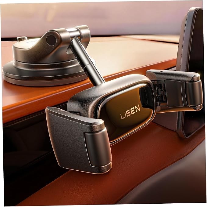 Suction Phone Mount for Car, [Ultra Suction & 95% Cases Friendly] Car Phone Holder Mount Vacuum Dashboard Phone Holder, Car Cell Phone Holder for iPhone 17 16 15 14 Pro Max Air Galaxy S26 S25