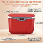 Car Trash Can, Waterproof Multi‑Functional Auto Trash Bin for Door/Console/Seat Back, Universal Vehicle Garbage Can for Car/Truck/SUV Drivers (Red)