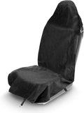 Car Seat Cover Sweat Towel – Waterproof Universal Seat Protector for Gym, Workout, Swimming, Camping & Dog Travel – Washable Car Seat Cover for Cars, Trucks, SUVs & Vans – Black 29" x 55.5"