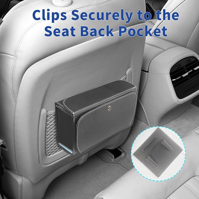 Car Tissue Holder Leather PU Tissues Box Cover for Sun Visor Extra Large Rectangle Napkin Holder Fits for Various Tissue Sizes Soft Tissues Storage & Organization