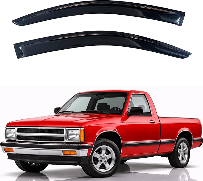KPY Rain Guards Fit for 1982–1990 Chevrolet S10/GMC S15, 1983-1994 S10 Blazer/S15 Jimmy, Out-Channel Window Visors Vent Wind Deflectors 2PC, 1985-2005 Chevy Astro/GMC Safari, 1991-1993 GMC Sonoma