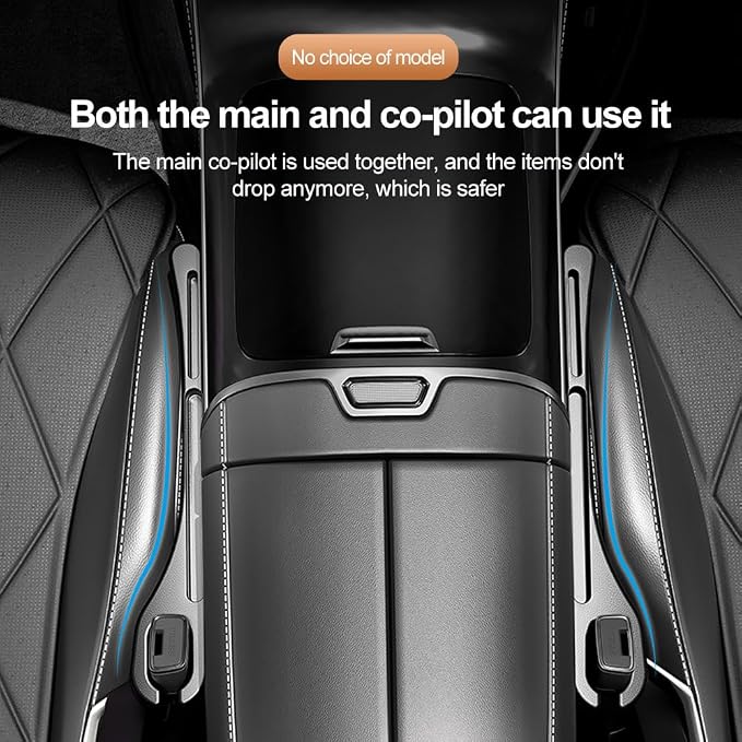 Stacool [2026 Upgrade] 2PCS Car Seat Gap Filler with Phone Holder,Multi-Function Car Side Seat Gap Filler for Prevent Items Falling,Universal Car Seat Organizer Car Accessories Interior (Black)