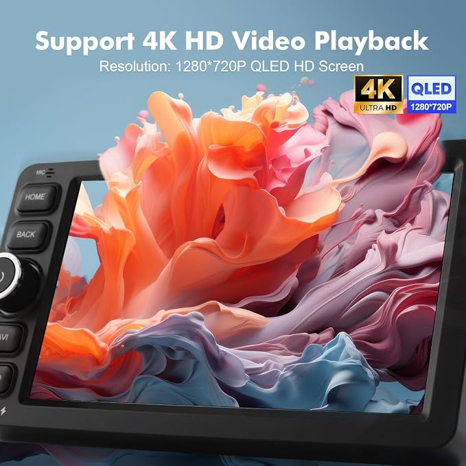 7 Inch IPS 4+64GB Touchscreen Android 14 Car Stereo for Chevrolet Silverado Impala Tahoe GMC Sierra Yukon Hummer with CarPlay & Android Auto Car Radio, Support WiFi 6, Bluetooth 5.4, Backup Camera