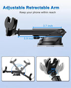 for Pop Socket Car Mount, Suction Cup Socket Grip Holder for Car with Strong 3M Sticky Adhesive, Dashboard Windshield Car Phone Holder Works for Popsocket, Fits All Smartphones with Pop Grip
