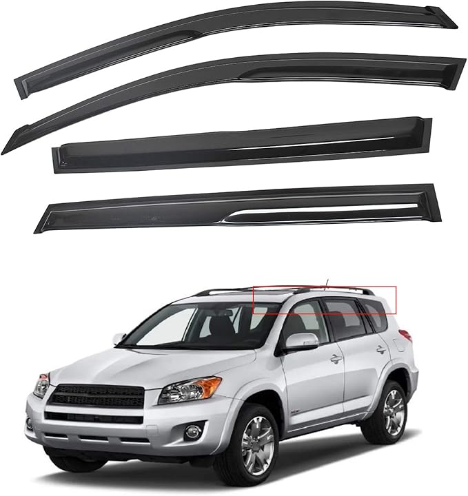 Side Window Vent Visor Rain Guard Deflector Replacement for 2006-2012 Toyota Rav4