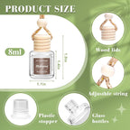 6 Pack Car Air Freshener for Women, Long Lasting Slow-Release Natural Essential Oil Scents Air Freshener Diffuser, Hanging Cute Car Accessories, Refined Auto Interior Decor Gift (8ml Each)
