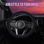 Blue Glitter Stars Steering Wheel Cover for Women Men Neoprene Breathable Starry Sky Wheel Cover Protector Anti-Slip Car Accessories Universal 15 Inch Fit for Cars Trucks Vehicles