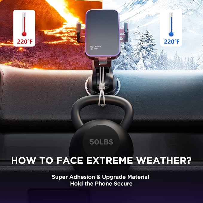Wireless Car Charger,【7 Colored RGB Backlit】 15W Auto Clamping Car Charger Phone Mount Holder fit for iPhone 15 14 13 12 Mini Pro Max 11 XR XS, Samsung Galaxy S24 Ultra S23 S22 S21+ Note 20, etc