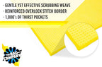 Standard Waffle Weave Microfiber Towels (3-Pack) Detailing, Window, Glass and Drying, Wax & Polish, Lint-Free, Streak-Free, 370gsm, 16in x 16in, Yellow