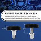 4PCS 60mm Shaft Diameter Car Lift Rubber Tray Heightening Feet Plus High Leg Pads, Screw Up Car Lift Pads Heightening Feet Tray