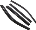 WD2-241 Dark Smoke 4 Pcs Set Window Visor (Outside Mount) Deflector Rain Guard Compatible with 2003-2008 Honda Pilot