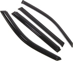 WD2-241 Dark Smoke 4 Pcs Set Window Visor (Outside Mount) Deflector Rain Guard Compatible with 2003-2008 Honda Pilot